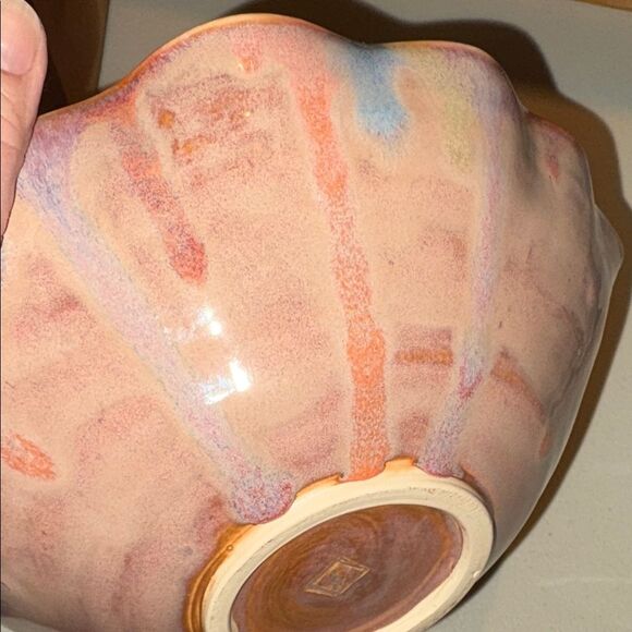 Pink Blue Ceramic Art Bowl - Picture 3 of 7